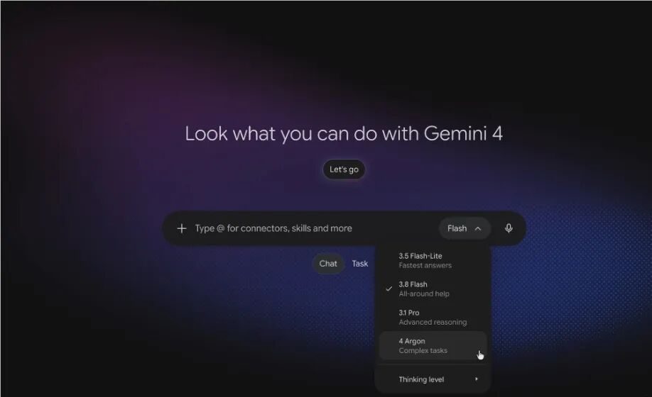 谷歌上线Gemini 4 Argon：百万Token输出，API限时五折