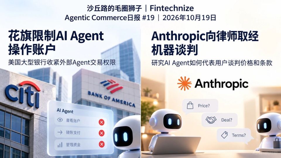 美国大型银行集体限制外部AI智能体访问账户
